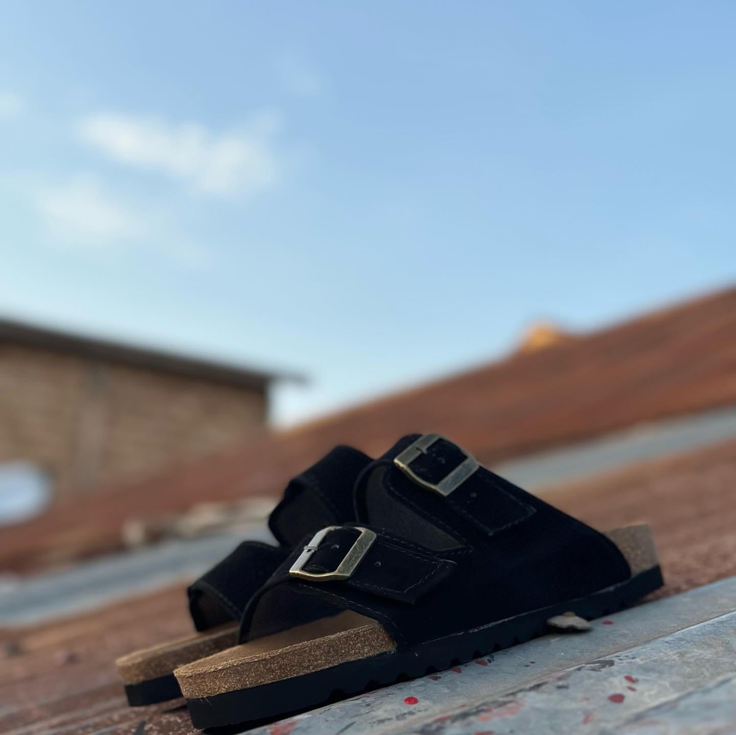 Kite Leatherworks Suede Birk Slippers