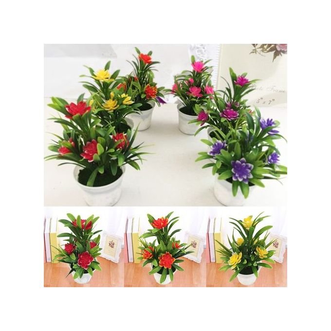 Artificial Potted Plant Bonsai with Lotus Flower