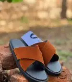 Kite Leatherworks Suede Cross Slippers