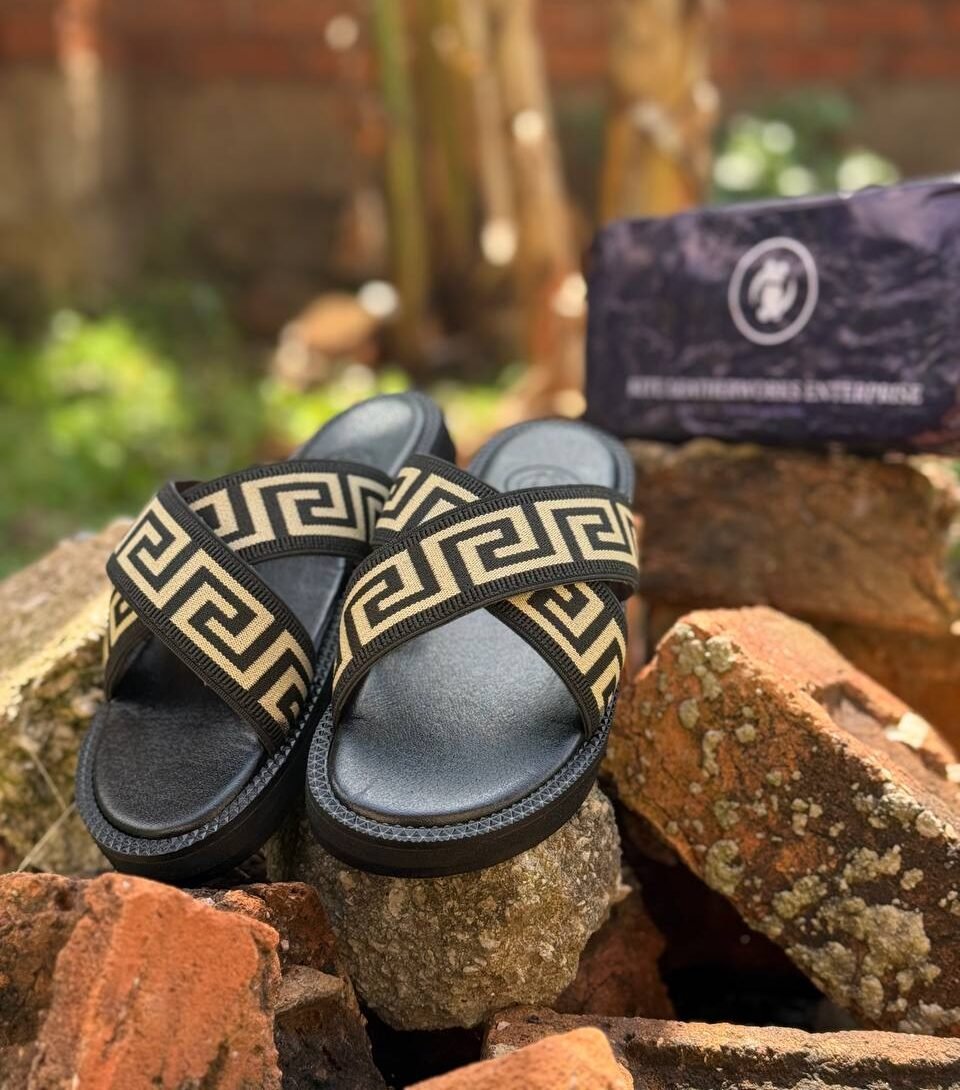 Kite Leatherworks Versace Greca Edition Slippers